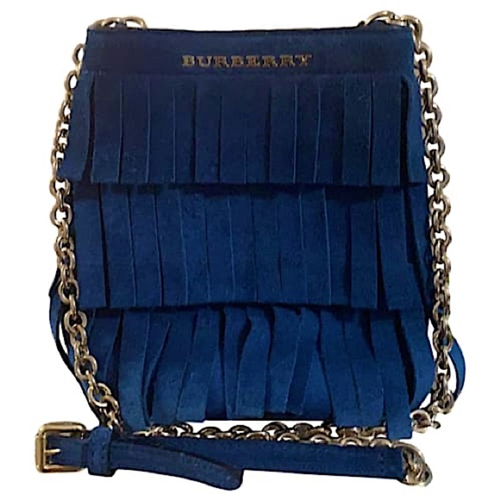 BURBERRY SUEDE FRINGE MINI BUCKET BAG💙🦋